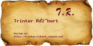 Trinter Róbert névjegykártya