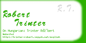 robert trinter business card